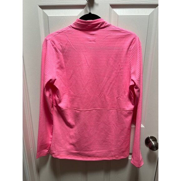 Nike Golf | Neon Highlighter Fluorescent Pink 1/4 Zip Women's Sz L - Picture 2 of 10